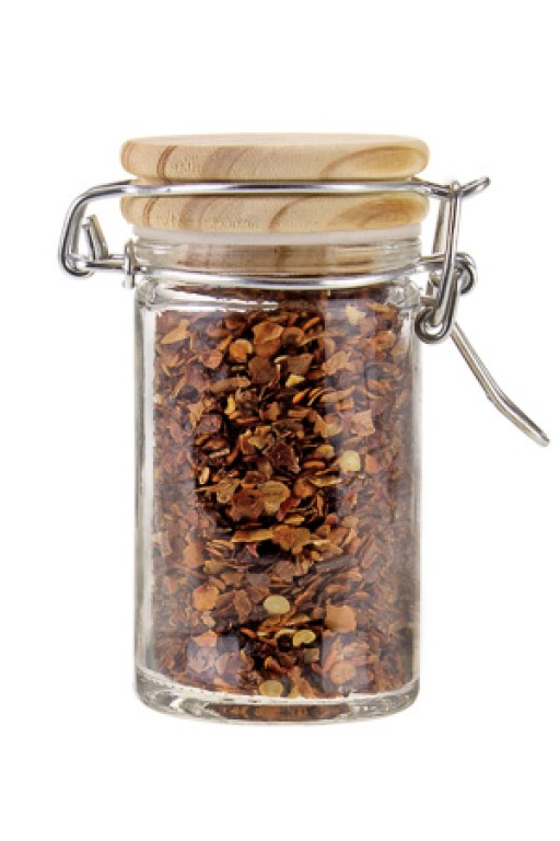 Bügelglas mit Holzdeckel
